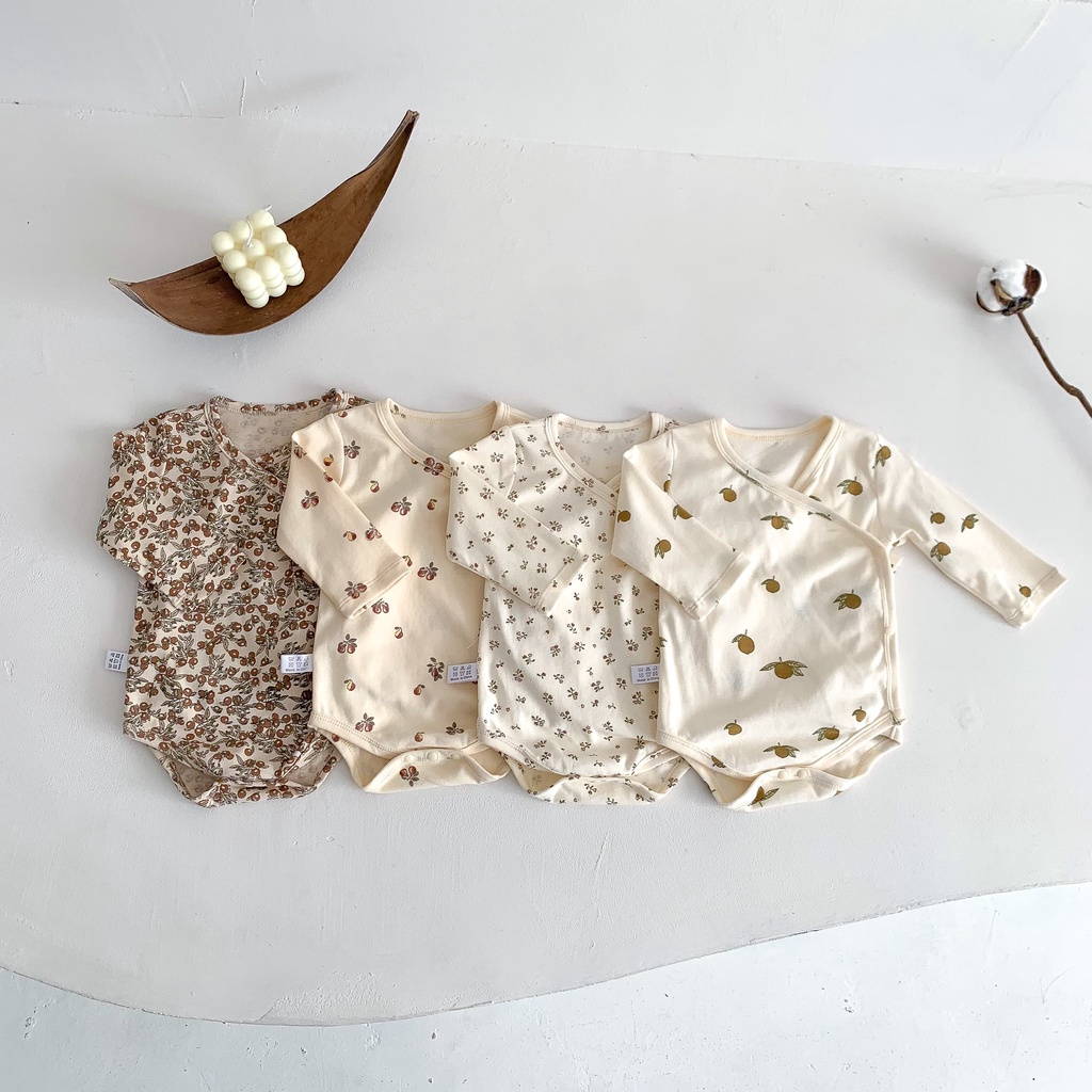 Áo Liền Quần Tay Dài Thời Trang Mùa Hè Xinh Xắn Cho Bé 0-3 Tuổi