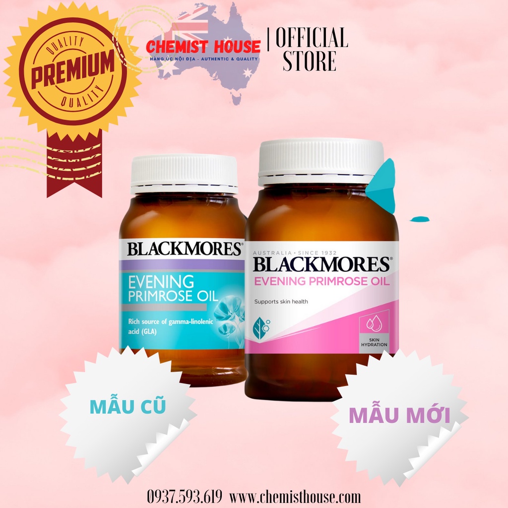 [Hàng Chuẩn ÚC] Blackmores Evening Primrose Oil - Viên uống tinh dầu hoa anh thảo 190 viên ĐẸP DA NGỪA LÃO HÓA NỘI TIẾT