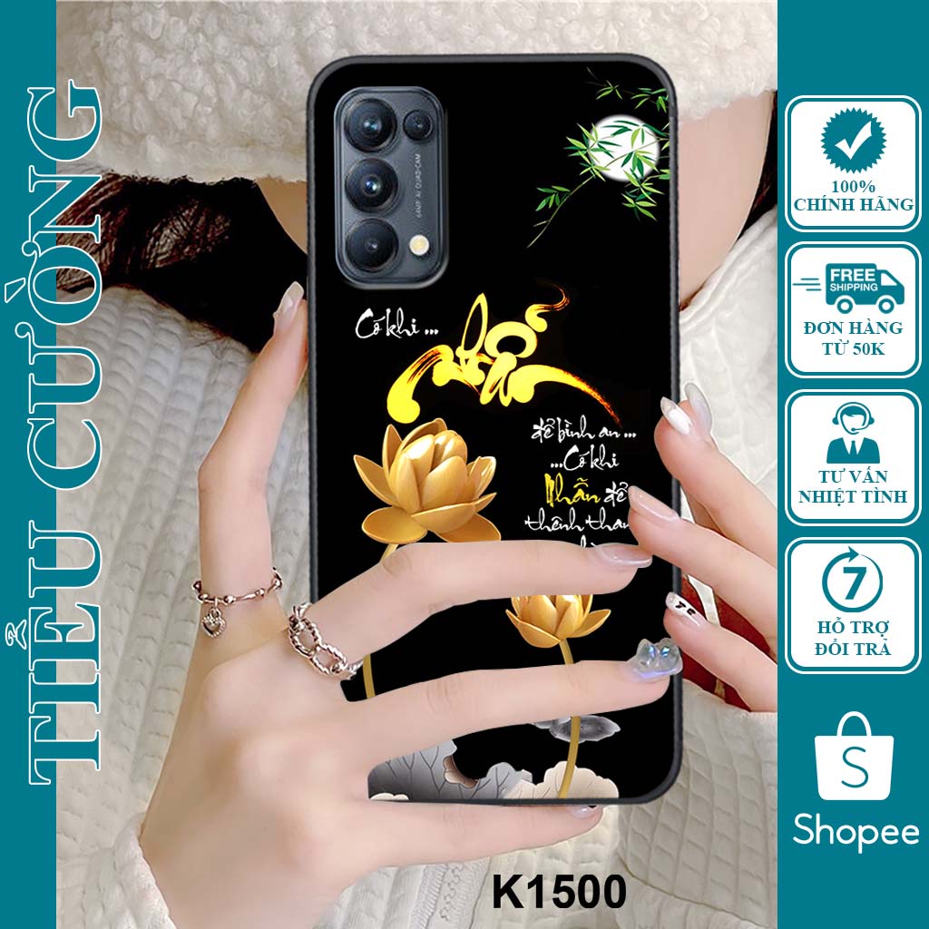 Ốp Oppo Reno 4, Reno 4 Pro, Reno 5 4G in hình thư pháp RẺ BỀN ĐẸP