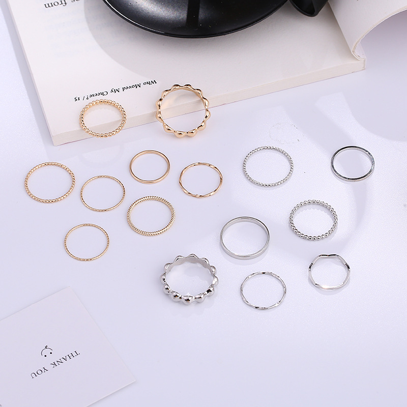 Set 8 Nhẫn Đeo Khớp Ngón Tay Đơn Giản Thời Trang Dành Cho Nữ