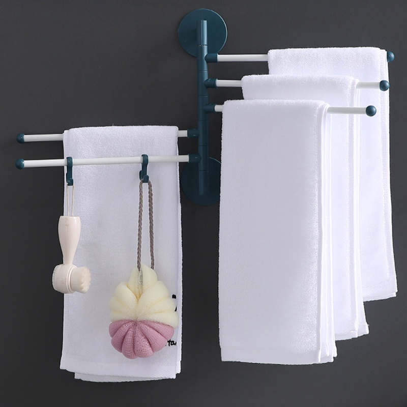 Giá Treo Khăn Gắn Tường Xoay 180 Độ Tiện Dụng° Ống Xoay Tiết Kiệm Không Gian Cho Phòng Tắm