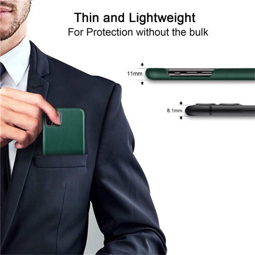 Ốp Điện Thoại Da Bò Thật Cho iPhone 13 14 12 Pro Max Mini 11 Pro