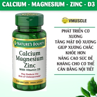 Calcium Magnesium Zinc with Vitamin D3 thực phẩm bổ sung nâng cao sức khỏe