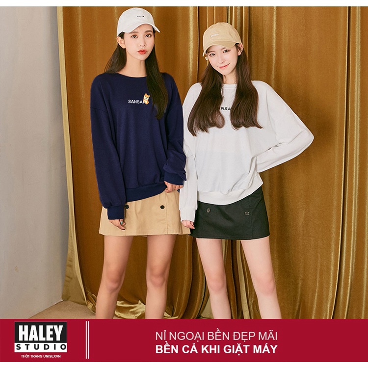 Áo Sweater HALEY Nam Nữ unisex SANSAK Corgy  mã HS48 phong cách Hàn Quốc cá tính, Chất nỉ bông đẹp