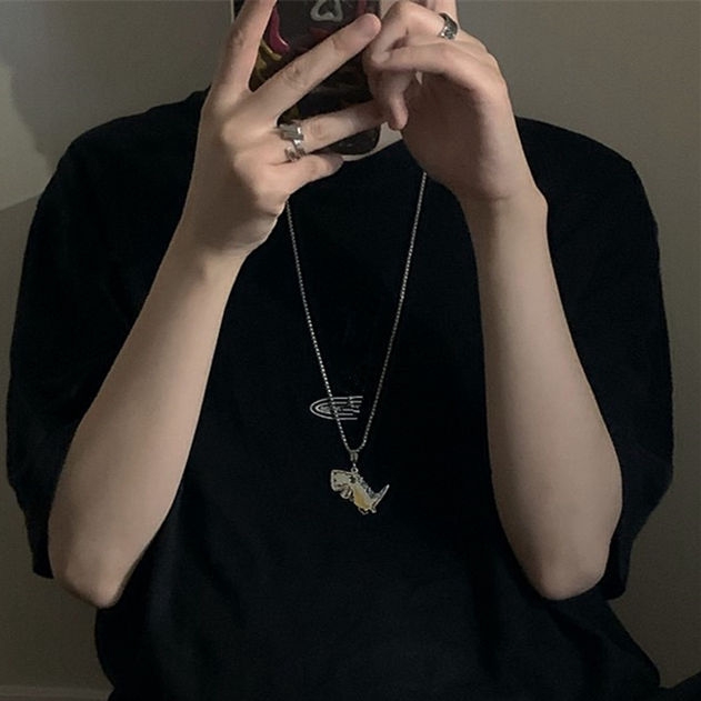 [Miễn Phí Vận Chuyển] Dây Chuyền Mặt Hình Khủng Long Nhỏ Như Trẻ Em Dễ Phối Đồ Dành Cho Nam Và Nữ 22137