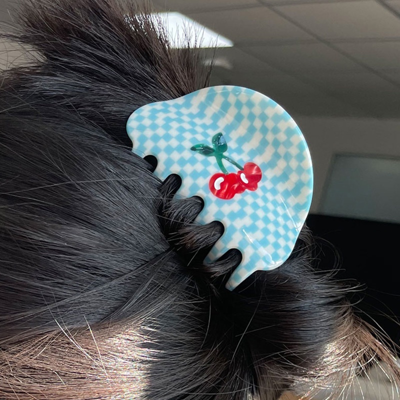 Kẹp Tóc Dài Mỏng Nhẹ In Họa Tiết Caro / Hoa Cúc Xinh Xắn Thời Trang Cho Nữ