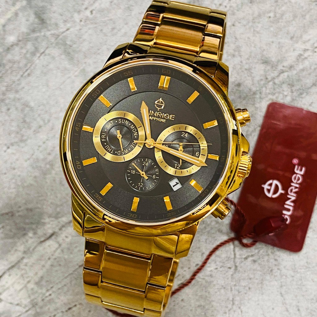 Đồng hồ Sunrise Nam chính hãng M757SWA.G.D - kính saphire chống trầy - chống nước 50
