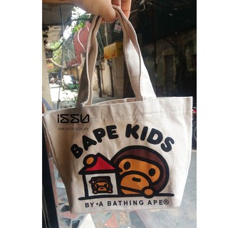 Túi bape kid milo canvas đựng đồ, hộp cơm | bape canvas