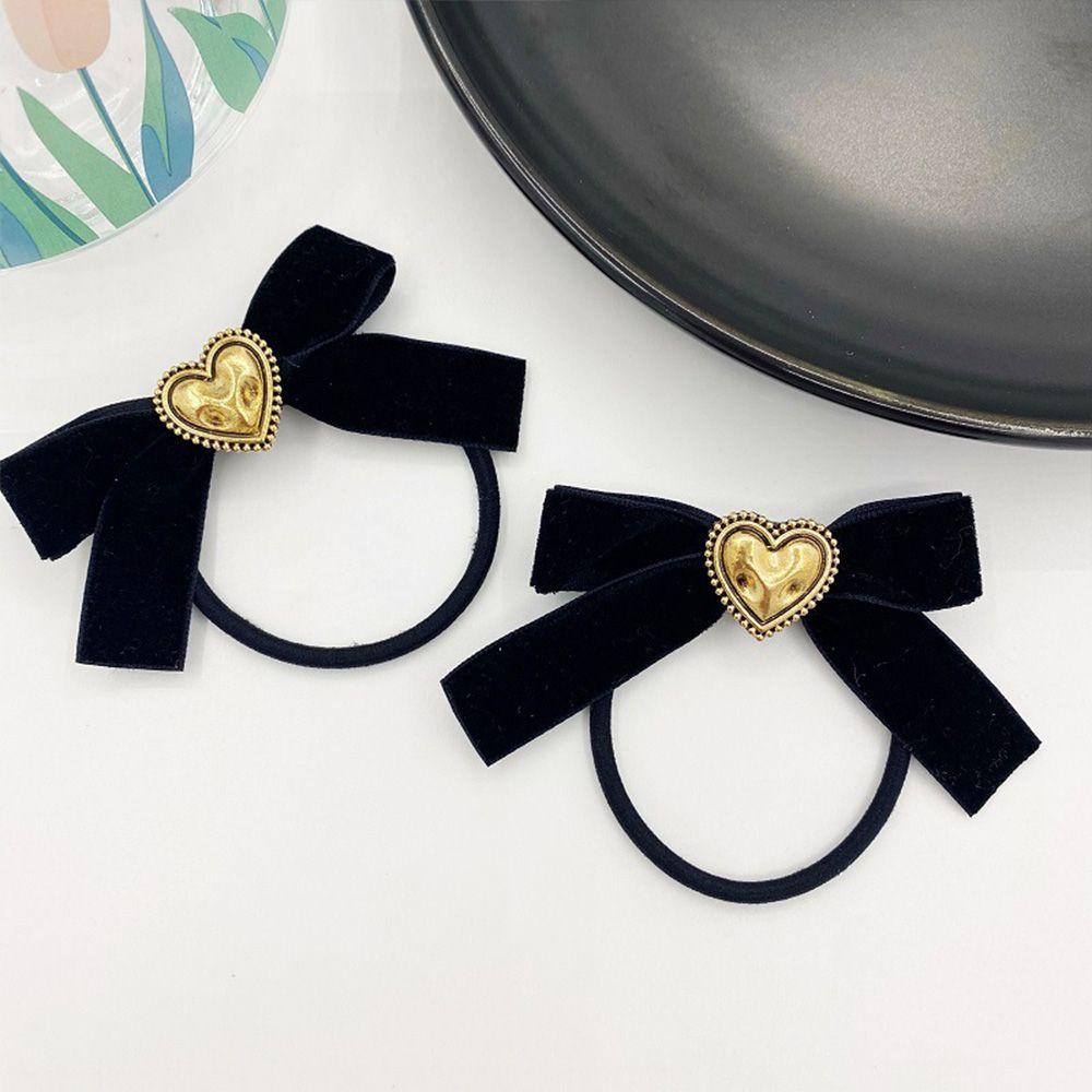 Kẹp Tóc Nơ Bằng Nhung Màu Trơn Thời Trang Thu Đông Cho Nữ