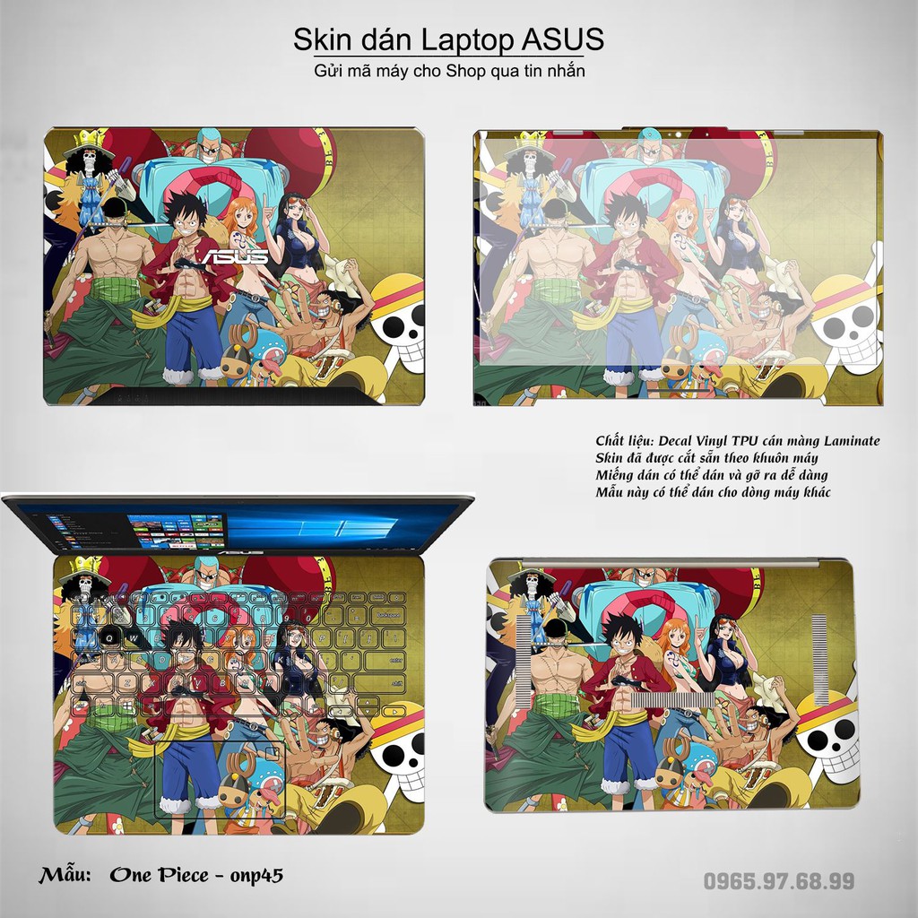 Skin dán Laptop Asus in hình One Piece nhiều mẫu 25 (inbox mã máy cho Shop)