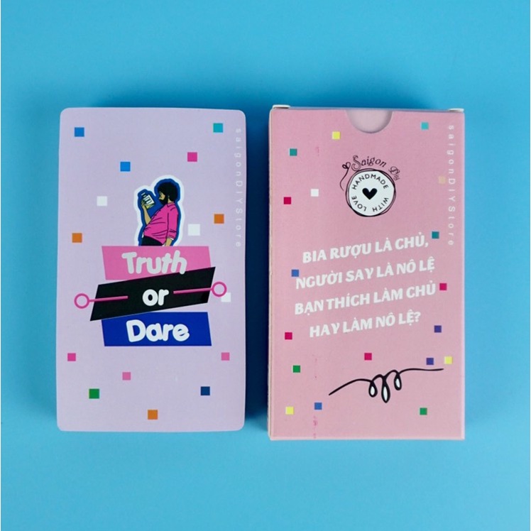 Bộ bài Thách Hay Thật Truth or Dare 42 lá Drinking game thử thách hay khi đi nhậu khuấy động tụ tập bạn bè