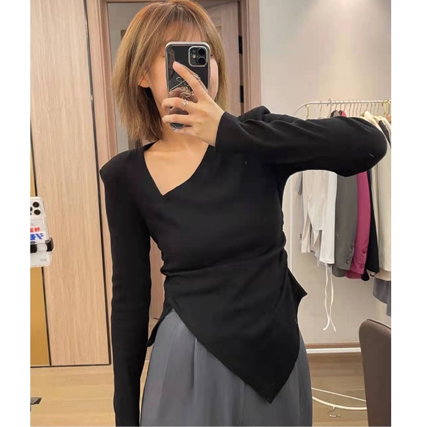 Sét áo thun dài tay dây rút sườn áo quần vải Nữ 6sstore