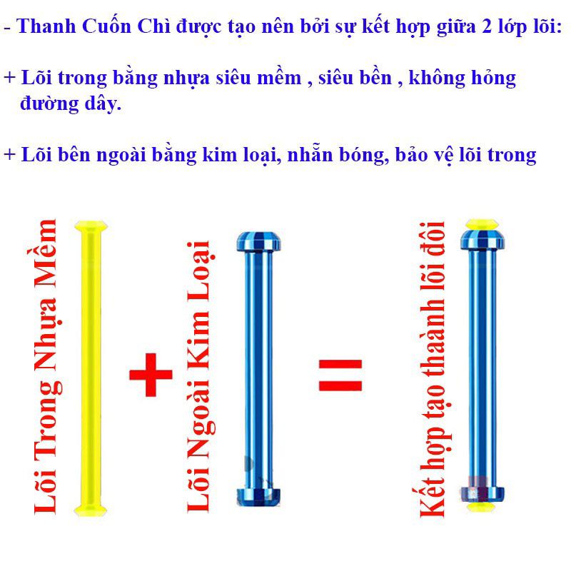 Chì câu đài tàng hình lõi kép-chì,lá cuộn sẵn cao cấp pk-7