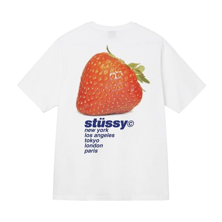 STUSSY HỌA TIẾT STRAWBERRY WHITE