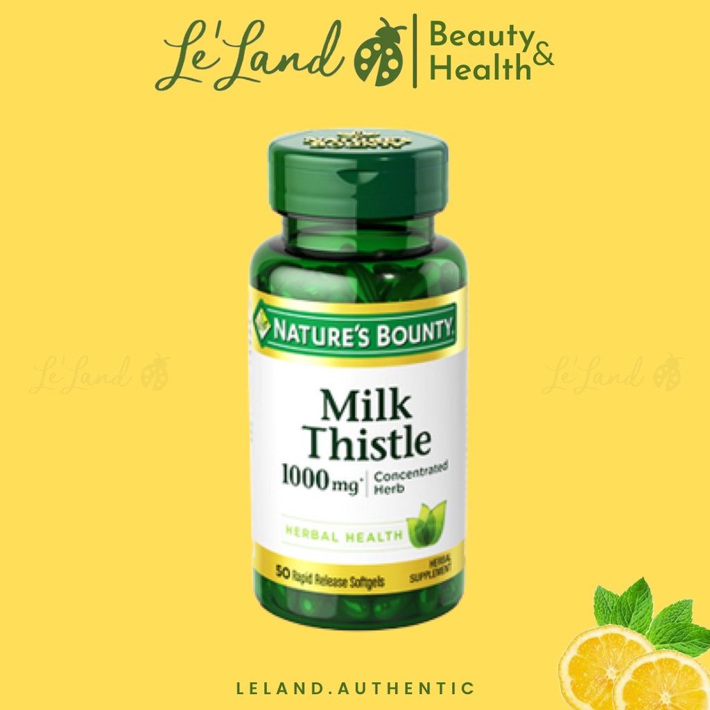 CHÍNH HÃNG - GIẢI ĐỘC BẢO VỆ GAN MILK THISTLE NATURE’S BOUNTY