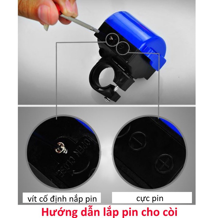 còi điện siêu thanh cho xe đạp siêu bền chống nước