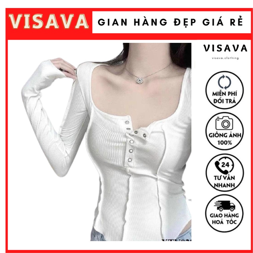 [Áo kiểu] Áo tiểu thư tay bồng thắt nơ lưng kèm mút ngực cực xinh VISAVA có hai màu trắng và đen hót nhất hiện nay