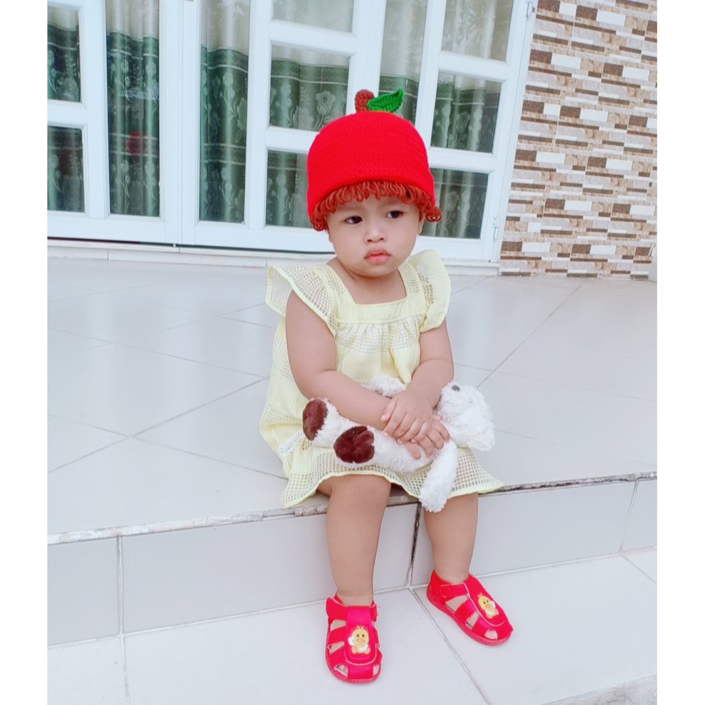 Mũ Len Tóc Giả Cho Bé