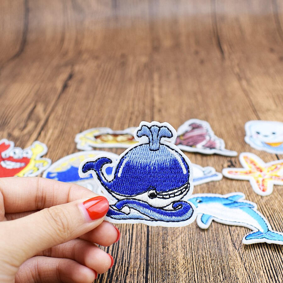 1 Miếng Vá Ủi Quần Áo diy Hình Sinh Vật Biển