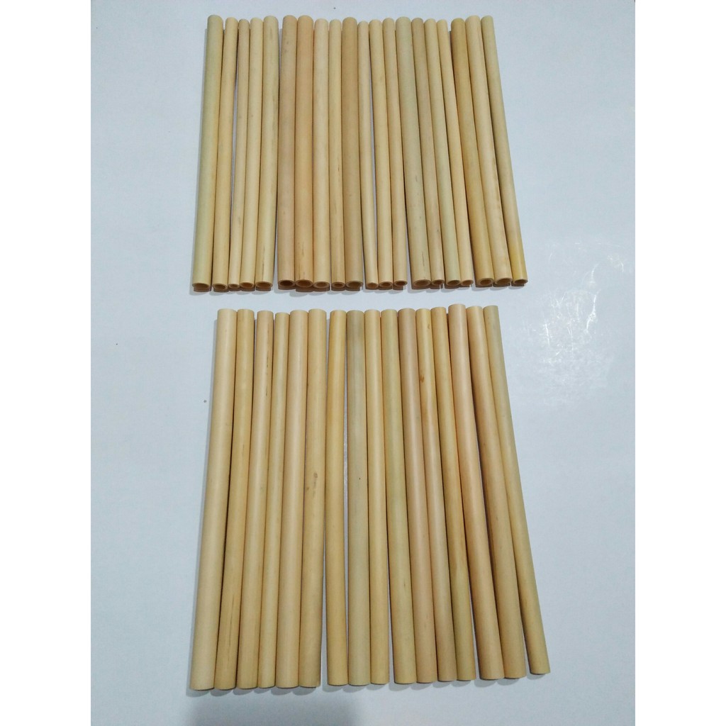 100 Ống hút Tre (Nứa) Loại 2
