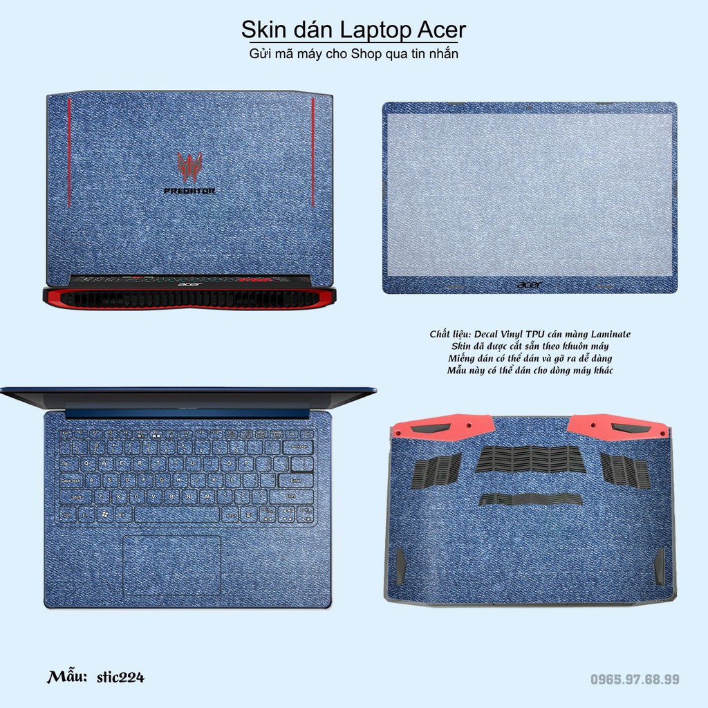 Skin dán Laptop Acer in hình Hoa văn sticker _nhiều mẫu 36 (inbox mã máy cho Shop)