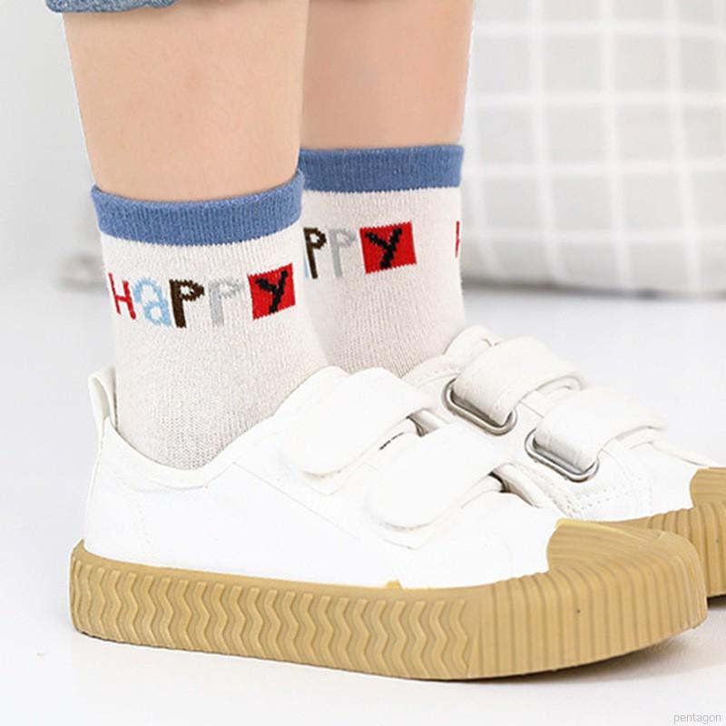 Set 5 đôi tất cotton mềm mại thoáng khí nhiều màu sắc cho bé 1-12 tuổi