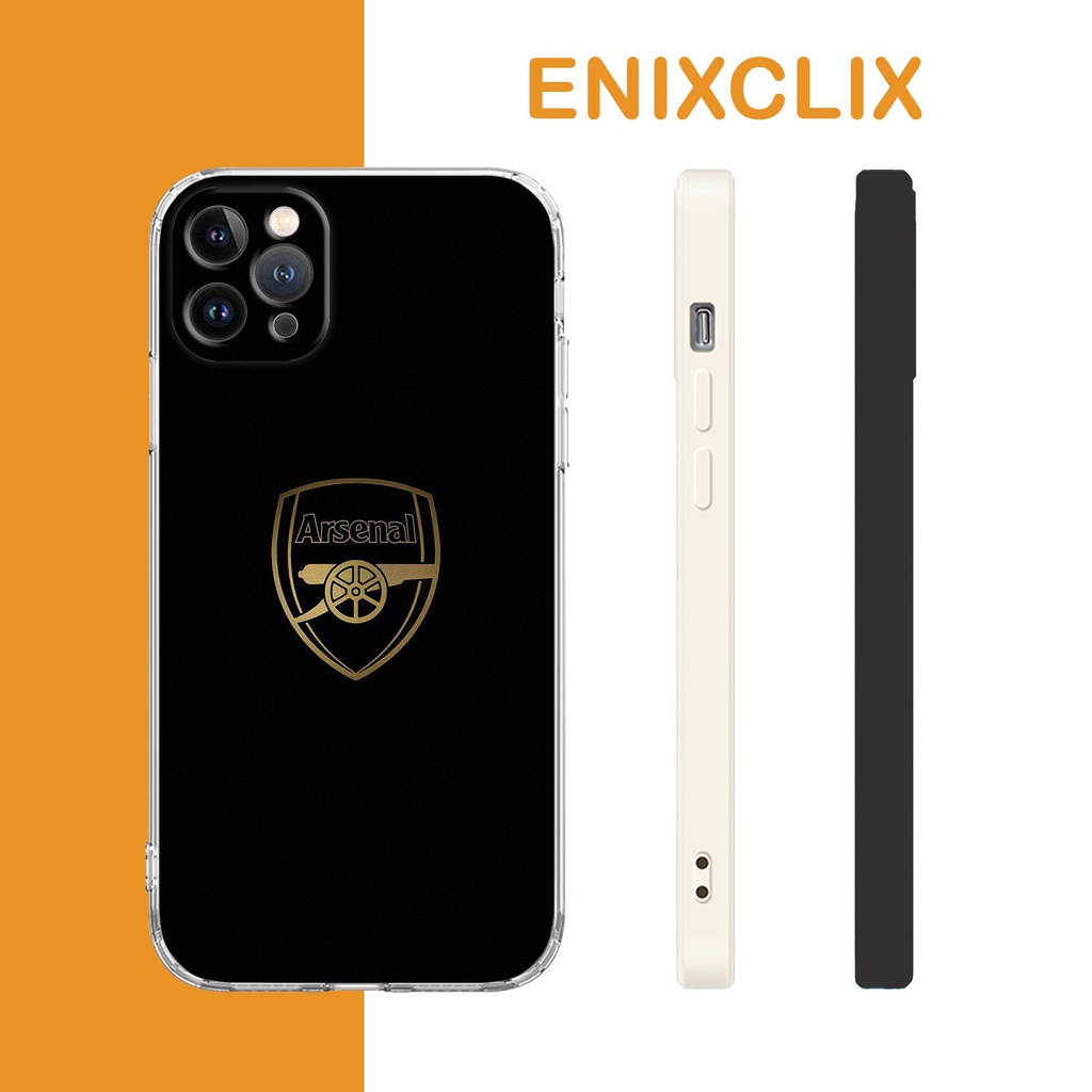 Ốp lưng logo arsenal black design pro 13 11 12 14 pro promax FOO20222829