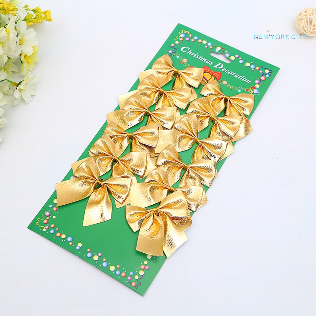 12 Nơ Bướm Vải Không Dệt Thân Thiện Với Môi Trường Trang Trí Giáng Sinh