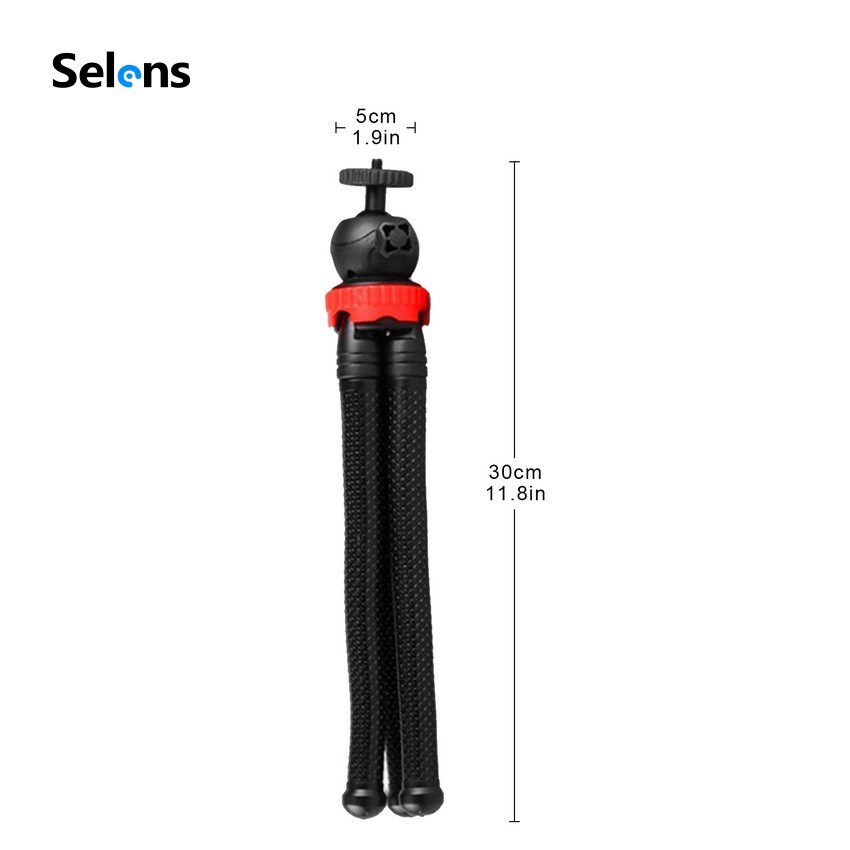 Chân đứng Tripod Selens mini hình bạch tuộc kèm kẹp camera cho điện thoại chất lượng cao