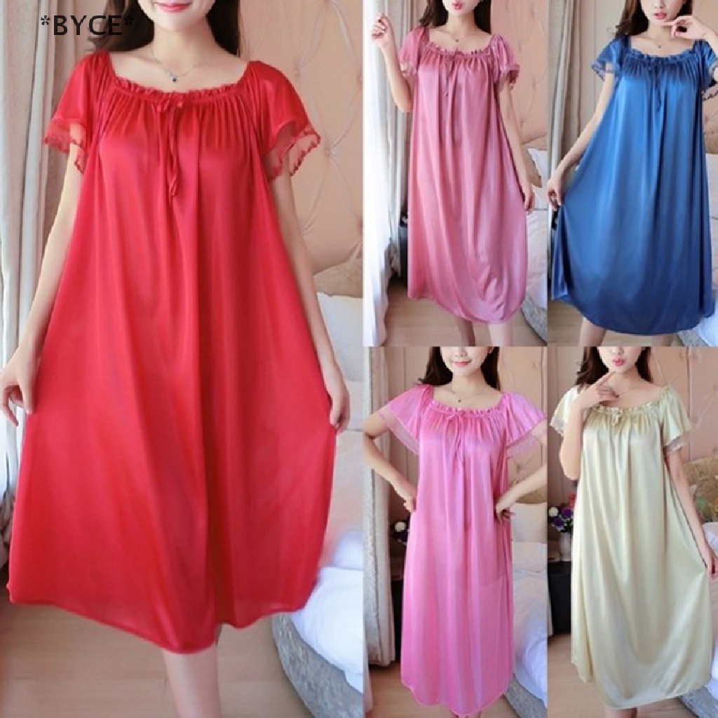 Đầm Ngủ Lụa Satin Plus Size Cho Nữ