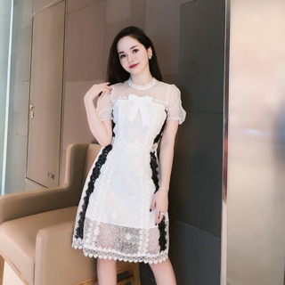 Váy ren trắng tiểu thư