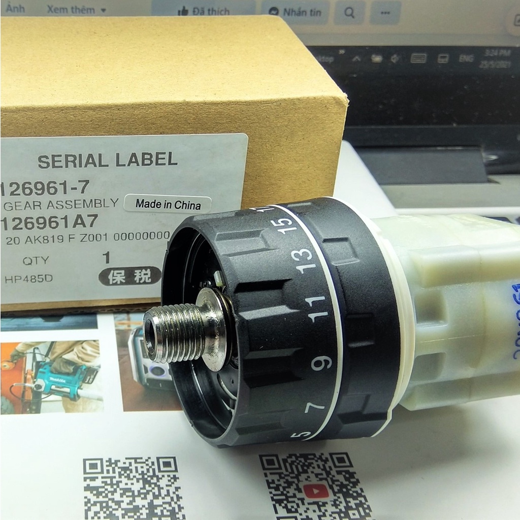 Hộp nhông máy khoan pin 18v Makita DHP485/ XPH13 126961-7