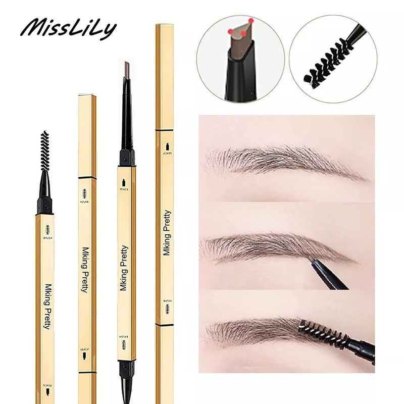 [Hàng mới về] Chì kẻ lông mày hai đầu chống thấm nước lâu trôi dễ sử dụng