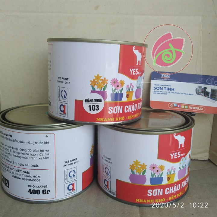 Sơn chậu kiểng 1k yes Lon 400g