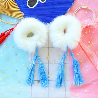 Chun tóc PomPom tua rua màu
