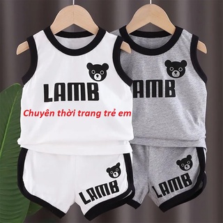 Bộ ba lỗ cotton co giãn 4 chiều, bộ ba lỗ cho bé