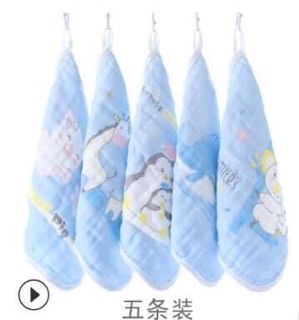 set 5 Khăn mặt xô 6 lớp cho bé