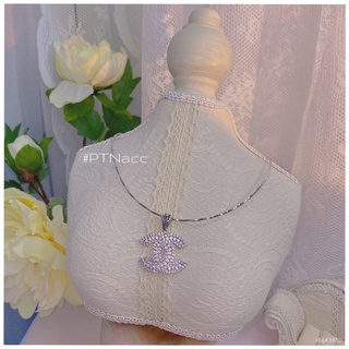 ᴾᵀᴺᵃᶜᶜ Kiềng dẻo bạch kim phối mặt cha-neo