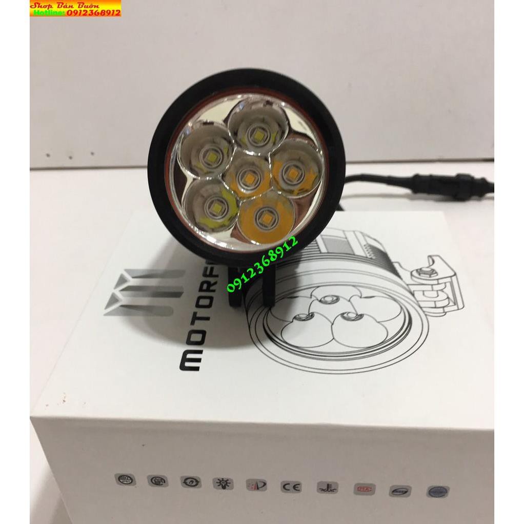 ĐÈN LED TRỢ SÁNG L6X-MOTORFANS CHÍNH HÃNG-CHIP XML2 XỊN – CÔNG SUẤT CHUẨN 60W
