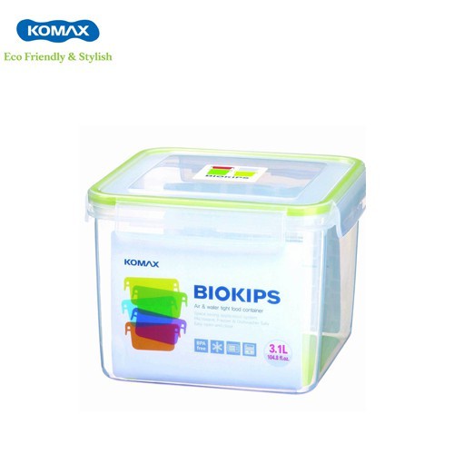 (KOMAX) Hộp nhựa đựng thực phẩm hình vuông 3.1L, Komax, Hàn Quốc