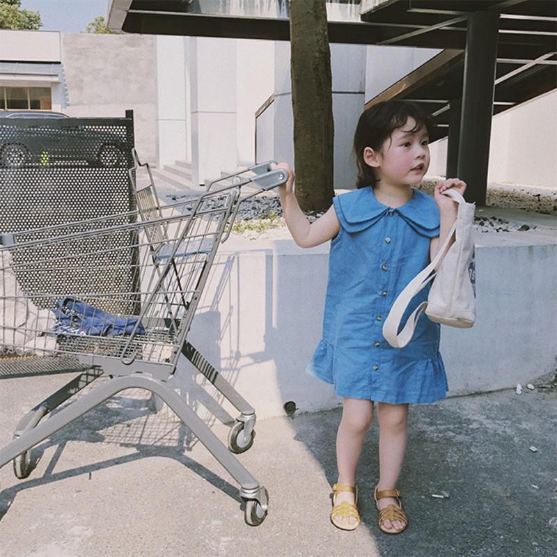 Đầm búp bê không tay thời trang Hàn Quốc cho bé gái