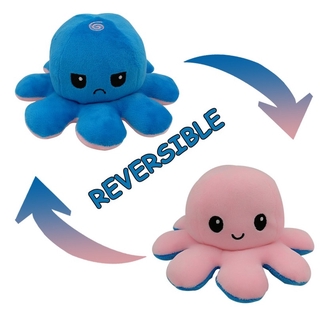 Cute double-sided stuffed octopus