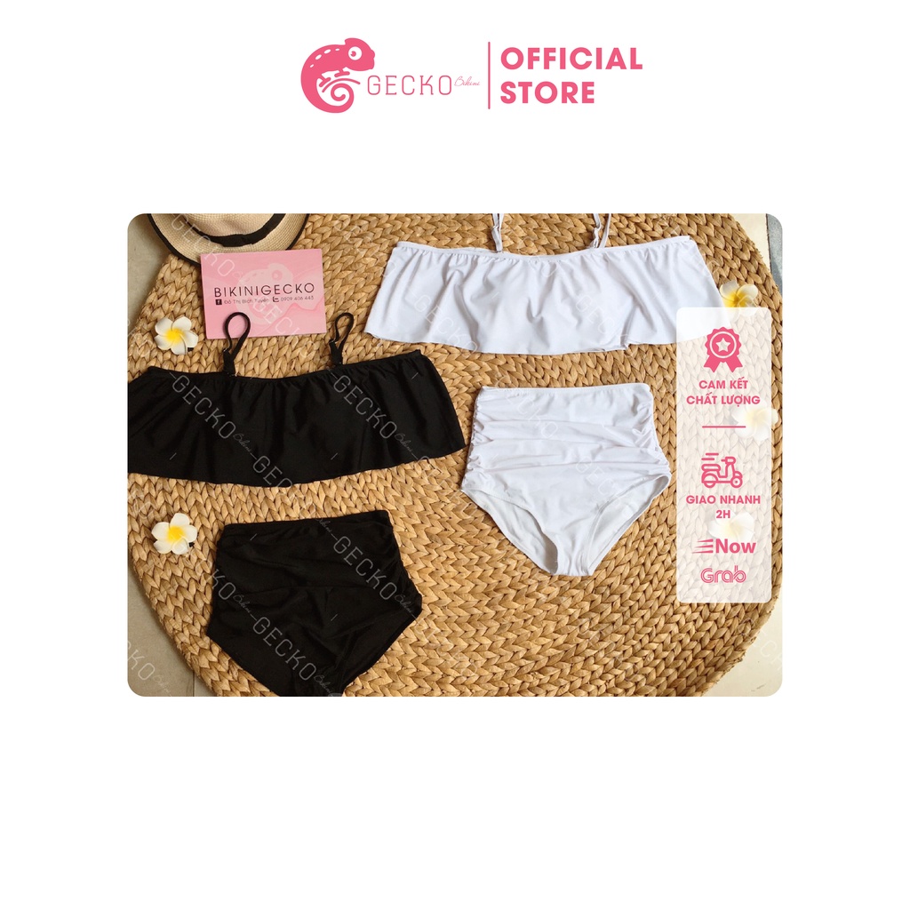 Bikini Đồ Bơi 2 Mảnh Áo Ngang Bèo, Có Dây Áo Tháo Rời Được GK0244 (Ảnh Thật)