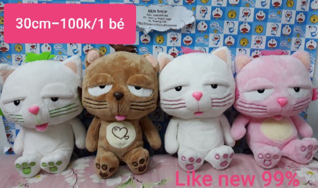 Mèo lười size 30cm, hàng DINGA FUCO chính hãng, mới 99%-100k/1 bé🐱🐾🐾🐾🐱
