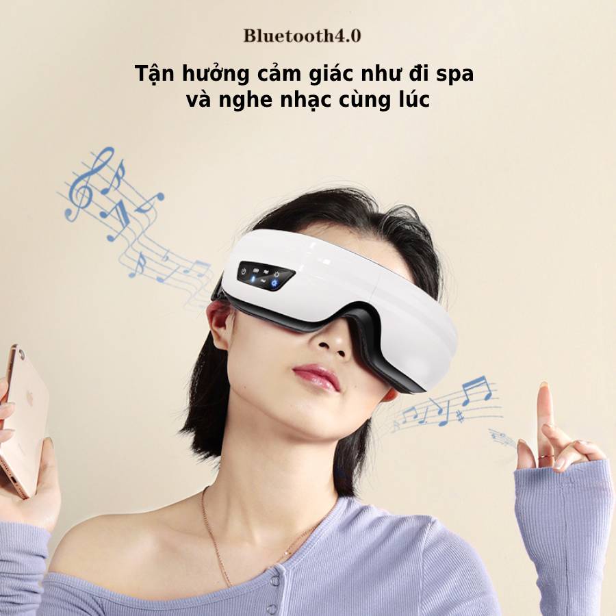 Máy massage mắt 5S thông minh chườm nóng kết hợp bluetooth