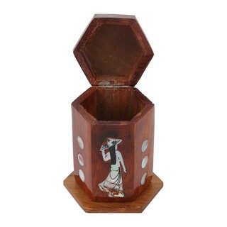 Lọ đựng tăm bằng gỗ