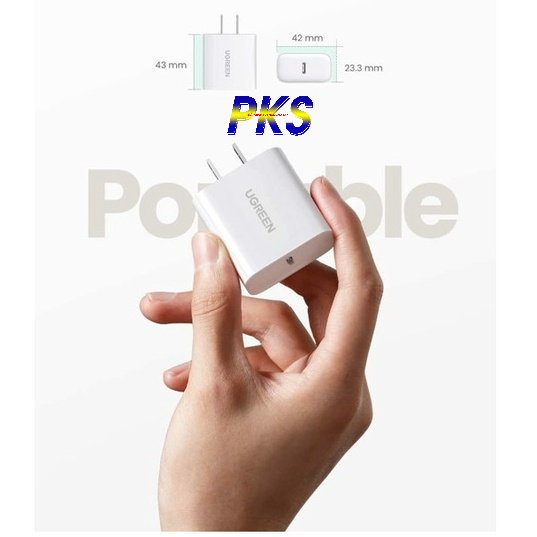 Sạc nhanh USB Type-C 18W cao cấp Ugreen 60449