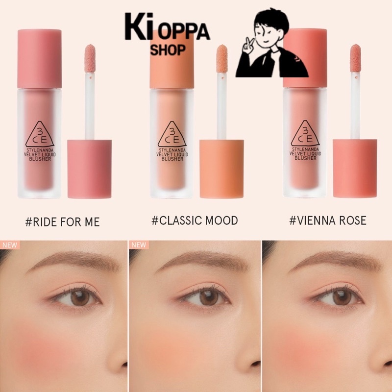 Phấn Má Hồng Dạng Kem 3CE Velvet Liquid Blusher