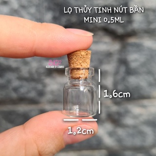 🏷Set 6/10 LỌ THỦY TINH MINI NÚT BẦN 0.5ml/1ml/2ml/3ml