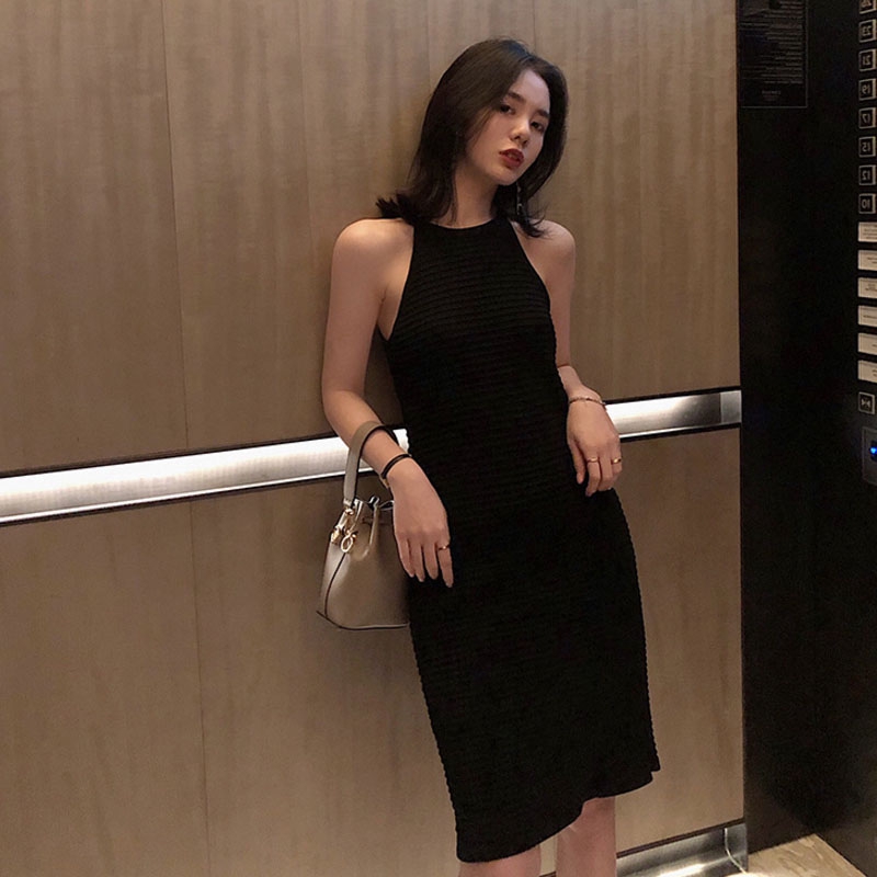 Đầm không tay dệt kim phong cách Hàn Quốc thanh lịch | BigBuy360 - bigbuy360.vn